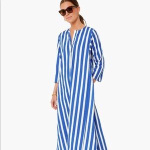 Pomander Place Cabana Stripe Caftan XS EUC
